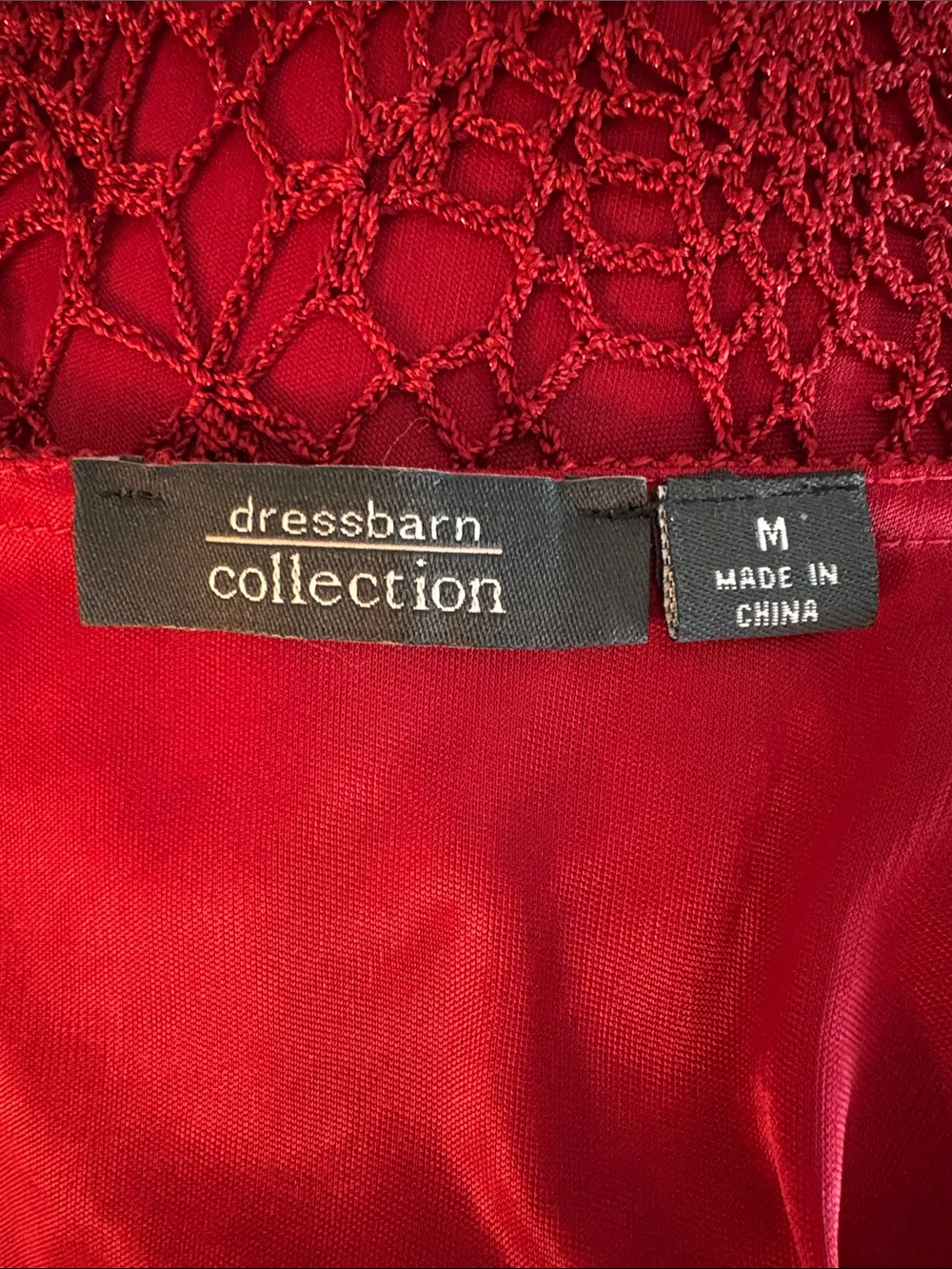 Dress barn Women’s Crochet Top - Red sparkly Medium - Picture 7 of 13